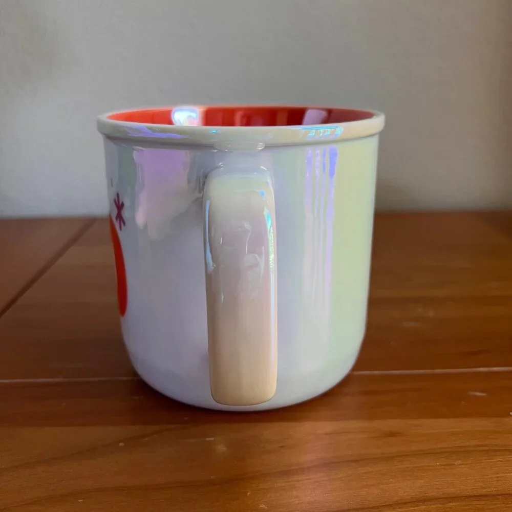 Hallmark 50th Retro Birthday Mug, Pearlescent White and Orange, Coffee Mug